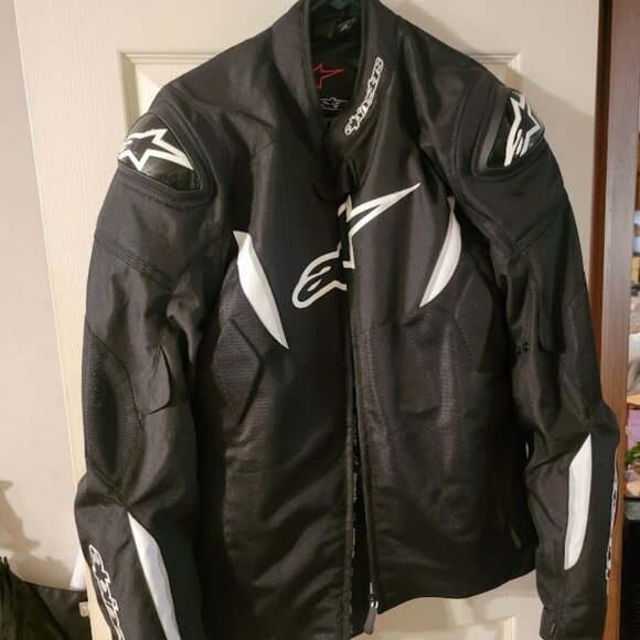 ALPINESTARS T-GP R AIR JACKET 2XL WHITE AND BLACK - Picture 1 of 10